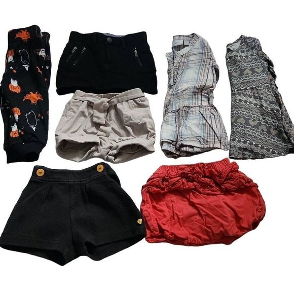 Girls Size 18 Months Lot of 7 Shorts Dresses Pants Bundle Gap Children's Place - Picture 1 of 6